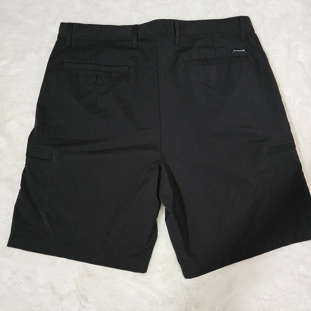 Chaps Mens Golf Shorts - Black Performance Comfort - Picture 7 of 10